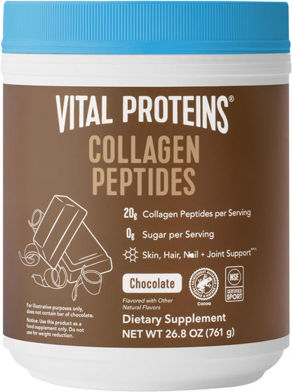 Vital Proteins Collagen Peptides Powder - Grass Fed Collagen Peptides for Hair, Nail, Skin, Bone & Joint Health, Vanilla, 23.2 Ounces
