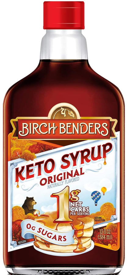 Birch Benders Original Keto Syrup, Gluten Free, Carb-Friendly, 13 fl oz (Pack of 1) with By The Cup Spatula Knife