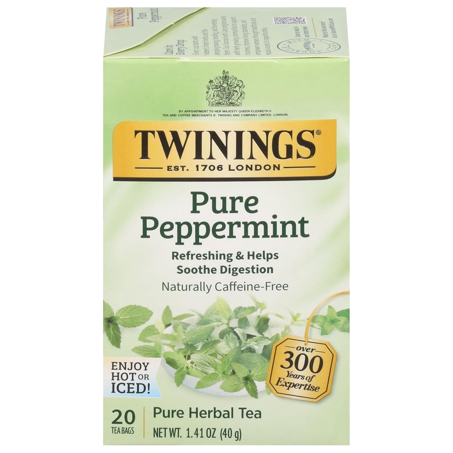 Twinings Mango & Pineapple Herbal Tea Individually Wrapped Bags, 20 Count (Pack of 6), Naturally Caffeine-Free, Enjoy Hot or Iced, 120 Teabags
