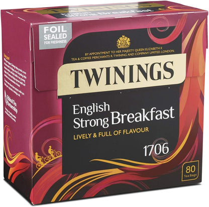 Twinings English Breakfast Decaf Tea | Golden, Well Rounded & Full Bodied Decaffeinated Black Tea | 40 Biodegradable Tea Bags