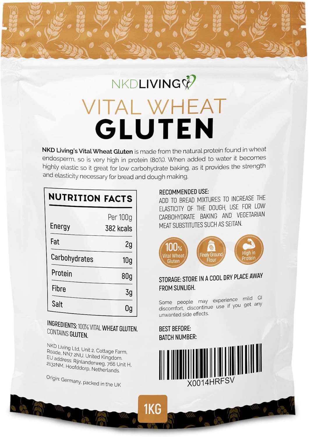 NKD Living Vital Wheat Gluten 1kg