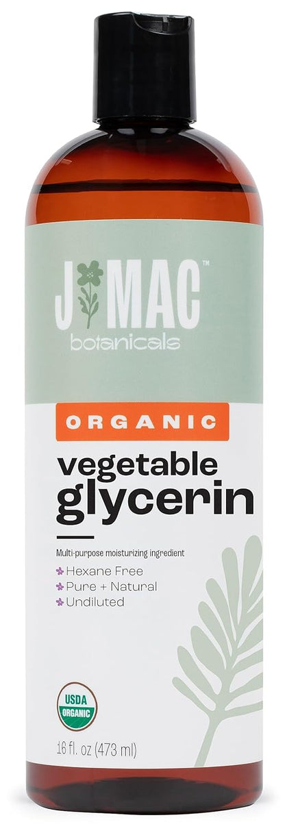 Organic Castor Oil, Cold Pressed (16 oz) BPA Free, Castor hexane free, for face, skin, eyelashes, Certified USDA Organic