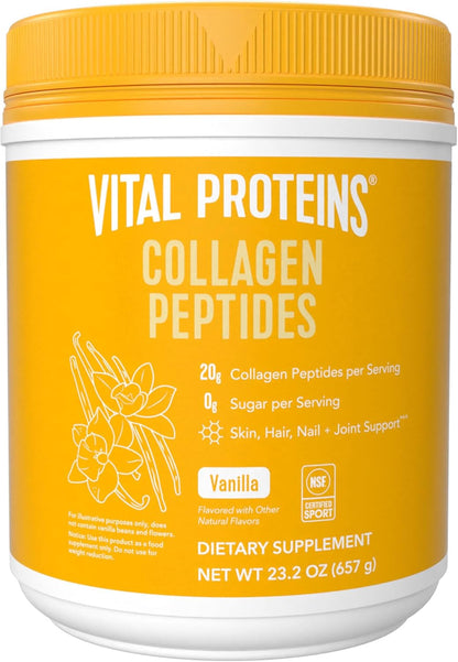 Vital Proteins Collagen Peptides Powder, Promotes Hair, Nail, Skin, Bone and Joint Health, Zero Sugar, Unflavored 19.3 OZ