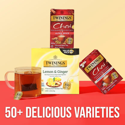 Twinings Wild Berries Herbal Tea Individually Wrapped Bags, 20 Count (Pack of 1), Full-Flavoured, Naturally Caffeine-Free, Enjoy Hot or Iced, 20 Teabags