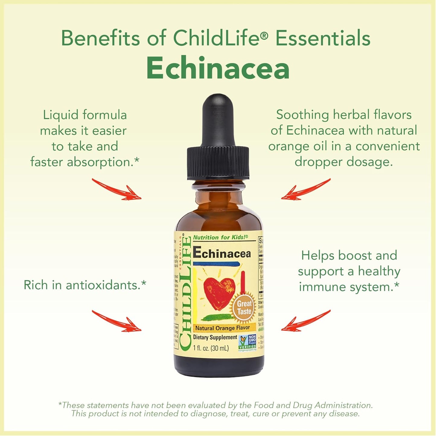 ChildLife Essentials Immune Support  for Infants, Babies, Kids, and Toddlers - Vitamin D3 Natural Berry Drops, Liquid Vitamin C Natural Orange, Echinacea Natural Orange, and First Defense