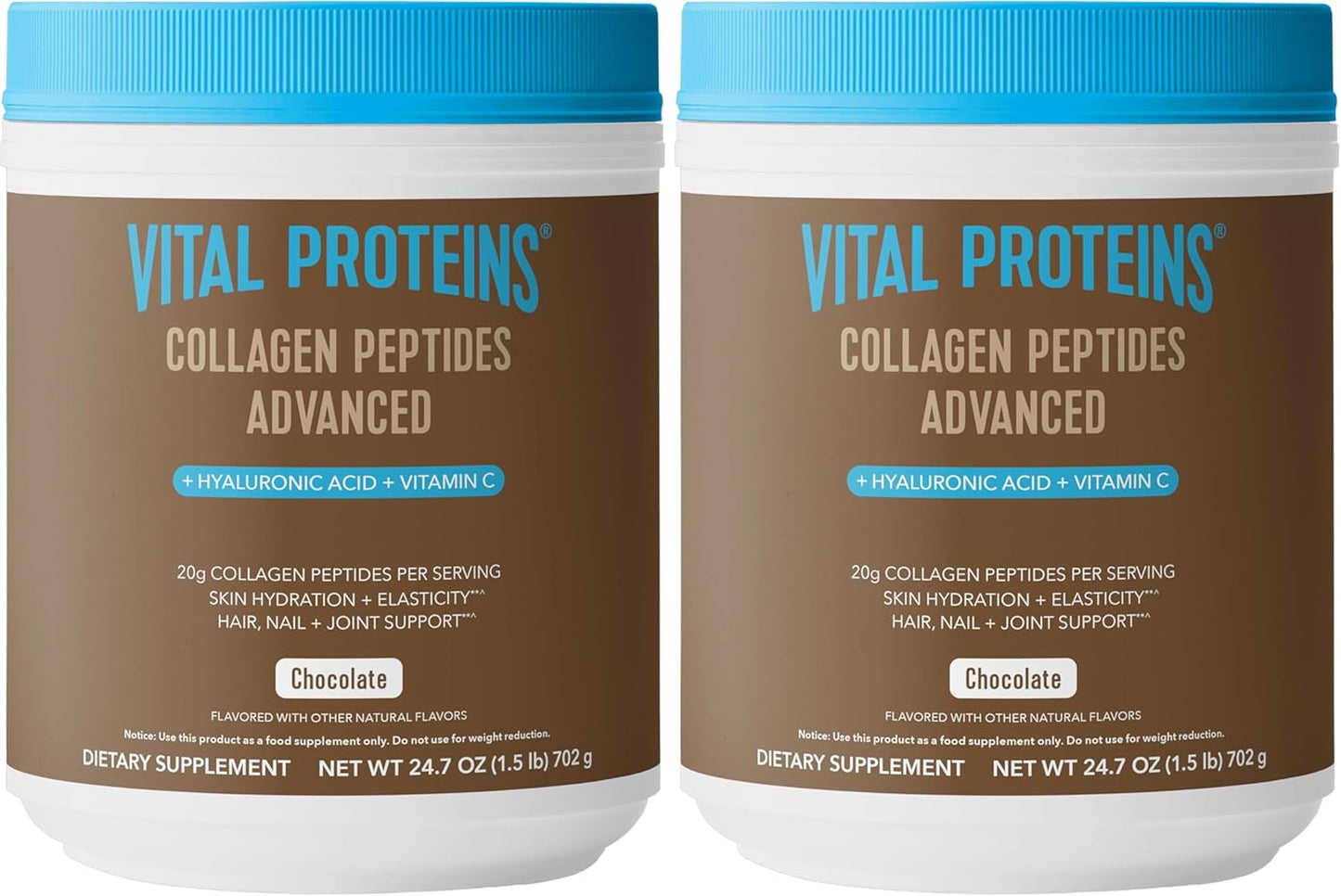 Vital Proteins Collagen Peptides Advanced, Hydrolyzed Peptides with Hyaluronic Acid and Vitamin C - Strawberry Lemon Flavor Powder, 10.5oz