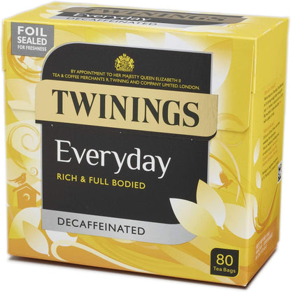 Twinings Everyday Black Tea Decaffeinated, Pack of 80