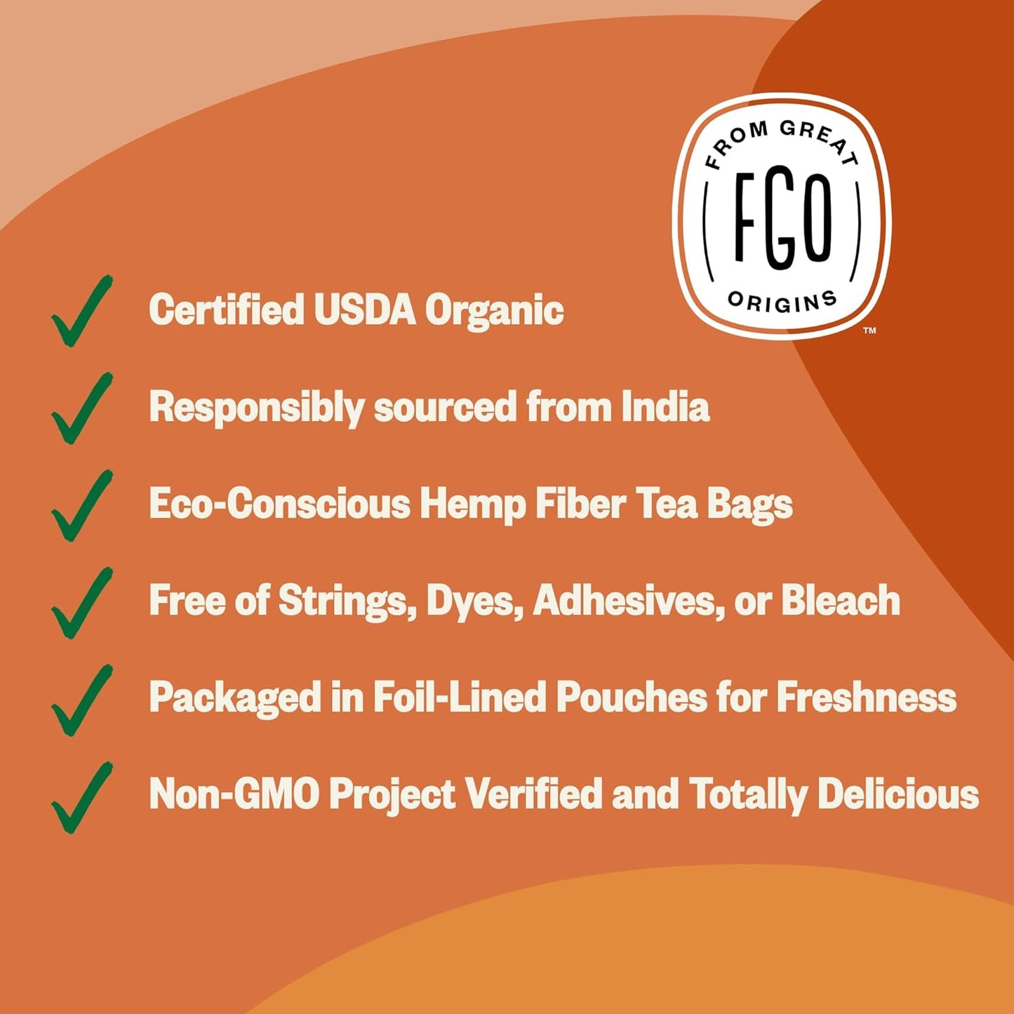 FGO Organic White Tea, Eco-Conscious Tea Bags, Packaging May Vary, 100 Count (Pack of 1)