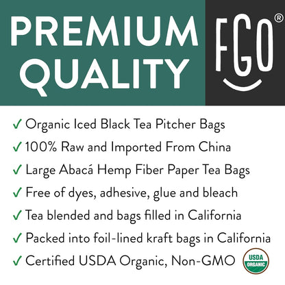 FGO Organic White Tea, Eco-Conscious Tea Bags, Packaging May Vary, 100 Count (Pack of 1)