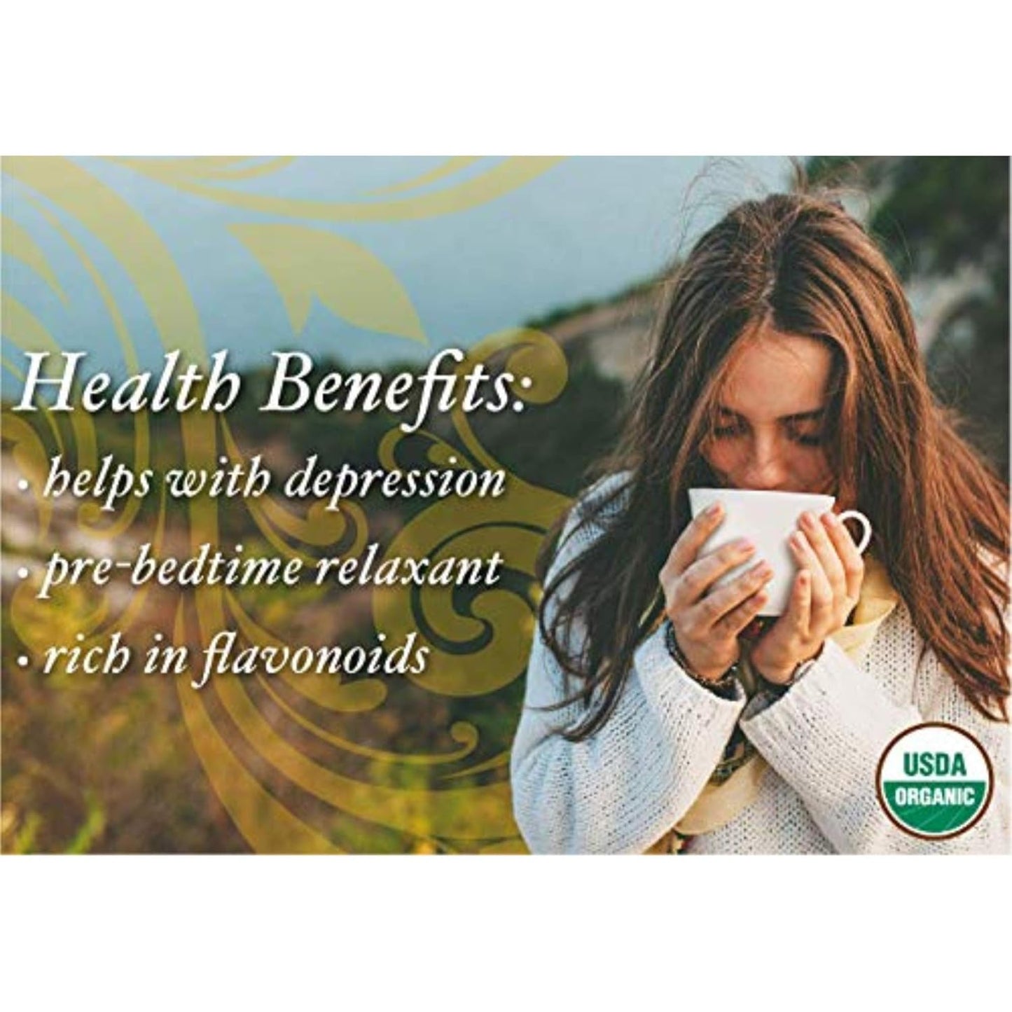 Buddha Teas - Chaga Tea - Organic Herbal Tea - For Cognitive Balance & Overall Health - With Chaga Mushroom, Antioxidants & B Vitamins - Caffeine Free - OU Kosher - 18 Tea Bags (Pack of 1)