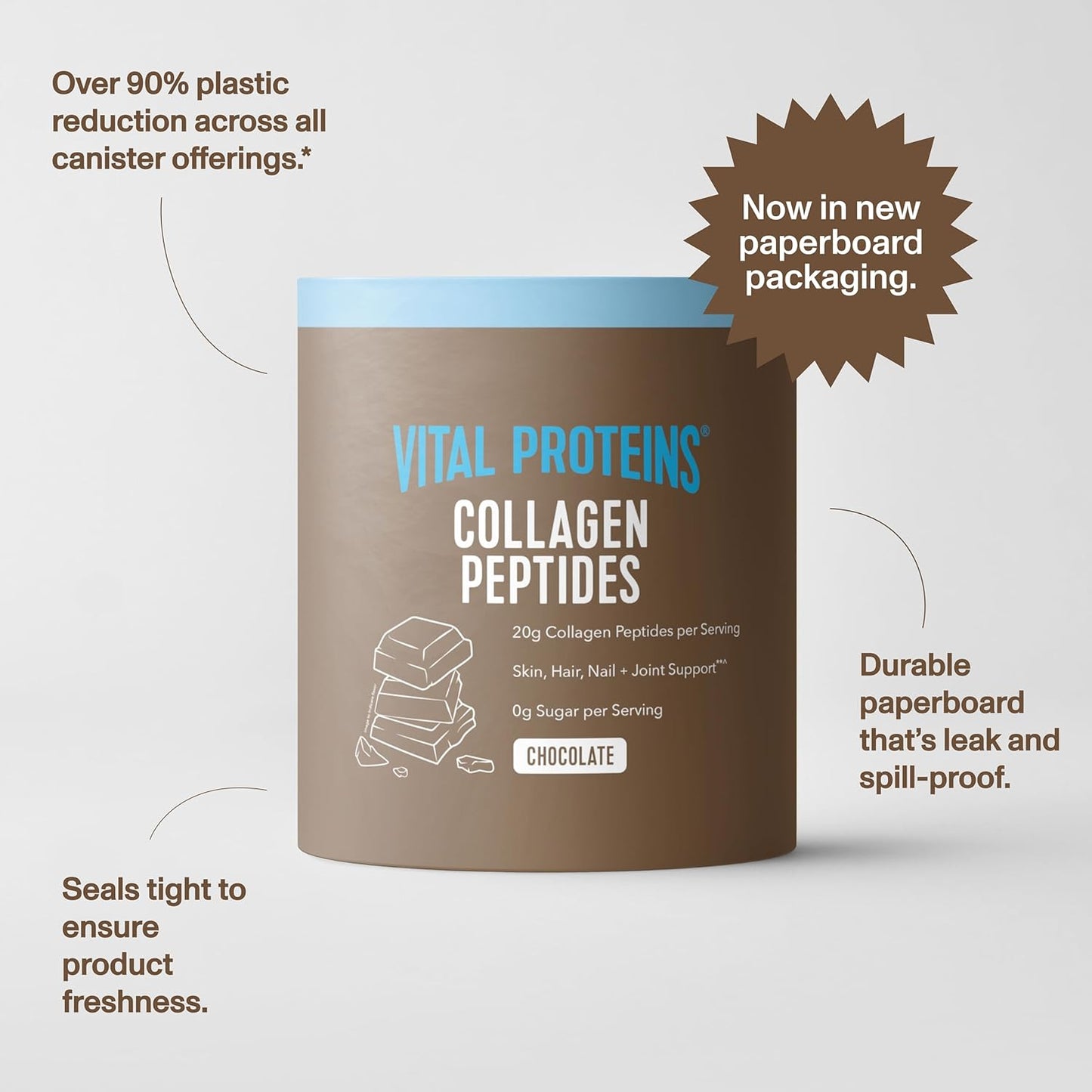 Vital Proteins Collagen Peptides Powder - Grass Fed Collagen Peptides for Hair, Nail, Skin, Bone & Joint Health, Vanilla, 23.2 Ounces