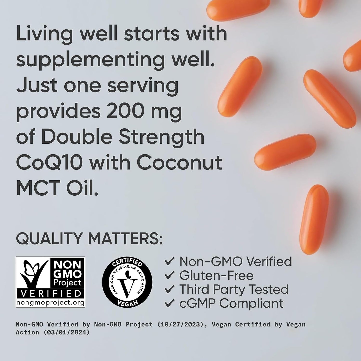 Sports Research® CoQ10 200mg, 90 Count Plantgels™