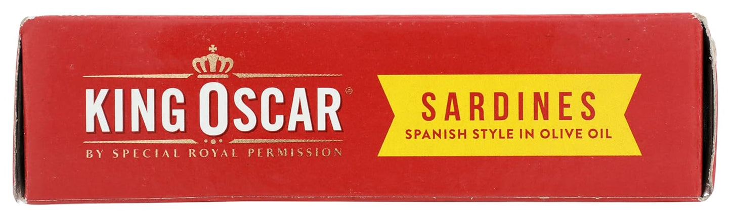 King Oscar Sardines in Water, 4.23 Ounce Cans (Pack of 1( Packaging May Vary), Skinless & Boneless, Wild Caught Canned Sardines, Low Sodium