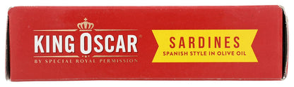 King Oscar Sardines in Water, 4.23 Ounce Cans (Pack of 1( Packaging May Vary), Skinless & Boneless, Wild Caught Canned Sardines, Low Sodium