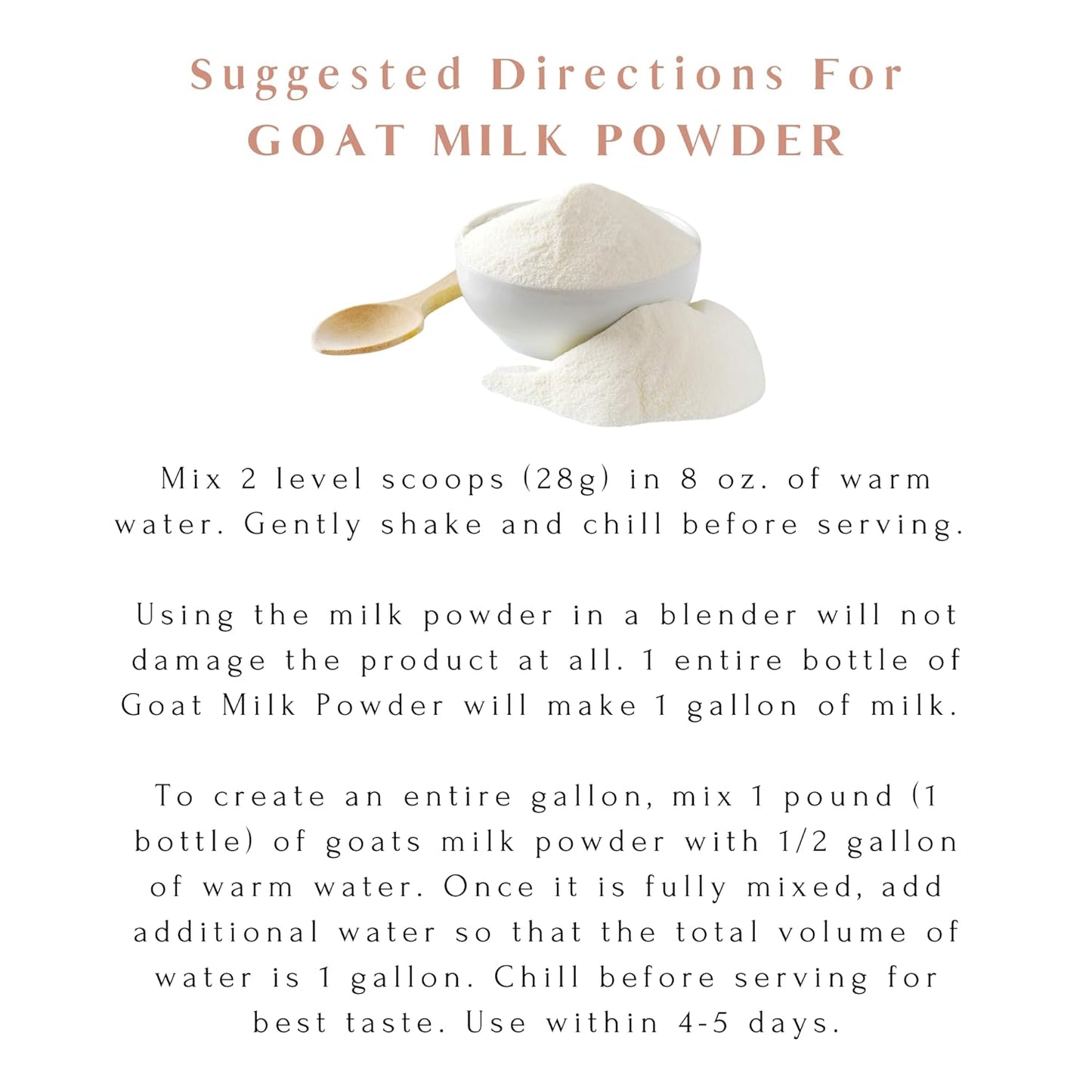 Mt. Capra Whole Goat Milk | Powder from Non-GMO, Grass-Fed Goats, Creamy, Great Tasting, Easy to Digest, A2 Milk | 40 Servings - 2.5 Pounds