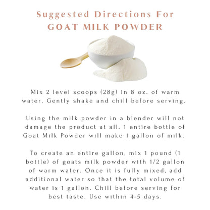 Mt. Capra Whole Goat Milk | Powder from Non-GMO, Grass-Fed Goats, Creamy, Great Tasting, Easy to Digest, A2 Milk | 40 Servings - 2.5 Pounds