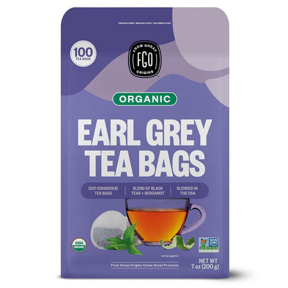 FGO Organic Milk Thistle Tea, 100 Count, Eco-Conscious Herbal Tea Bags, Resealable Bag, Caffeine Free, Packaging May Vary (Pack of 1)