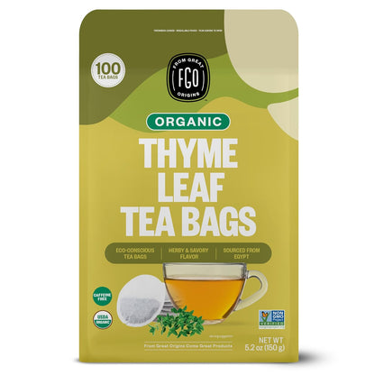 FGO Organic Milk Thistle Tea, 100 Count, Eco-Conscious Herbal Tea Bags, Resealable Bag, Caffeine Free, Packaging May Vary (Pack of 1)