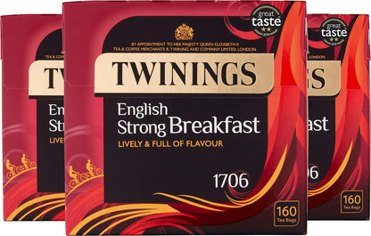 Twinings English Breakfast Decaf Tea | Golden, Well Rounded & Full Bodied Decaffeinated Black Tea | 40 Biodegradable Tea Bags