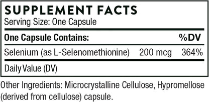 THORNE - Selenium - 200 mcg Selenium Supplement for Antioxidant Support* - 60 Capsules