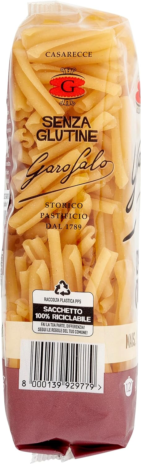 Garofalo Gluten Free Casarecce Italian Dried Pasta, 400g - Suitable for Coeliac and Vegan diets (Pack of 1)