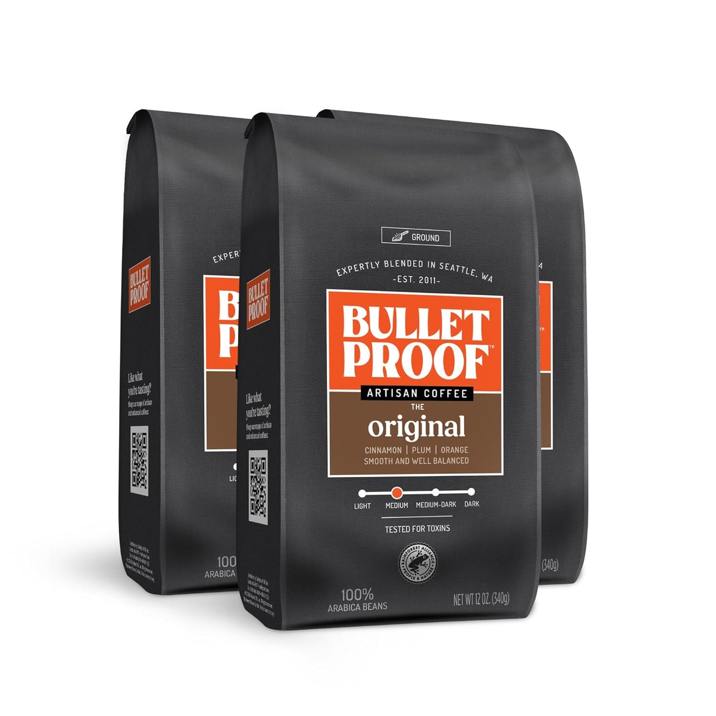 Bulletproof Original Medium Roast Ground Coffee, 12 oz