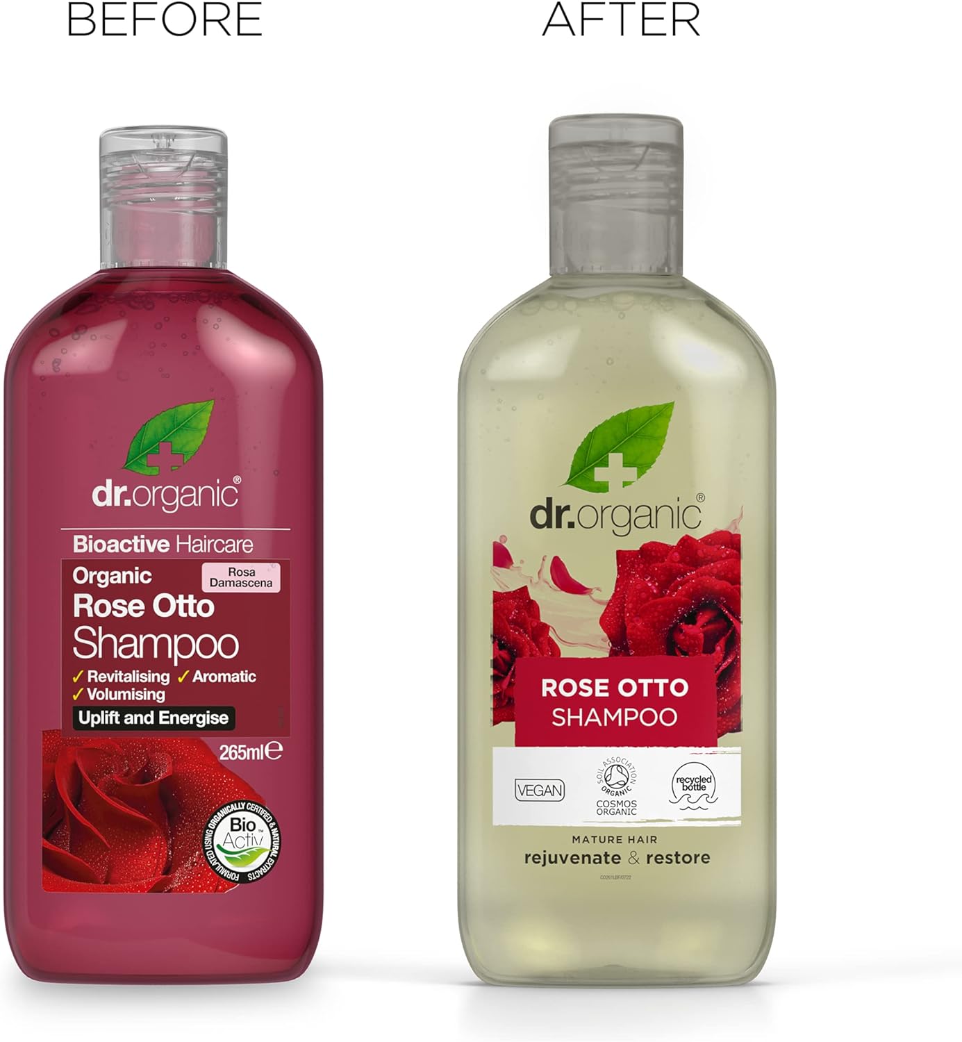 Dr Organic Aloe Vera Shampoo, Soothing, All Hair Types, Natural, Vegan, Cruelty-Free, Paraben & SLS-Free, Recyclable & Recycled Ocean Bound Plastic, Certified Organic, 265ml, Packaging may vary