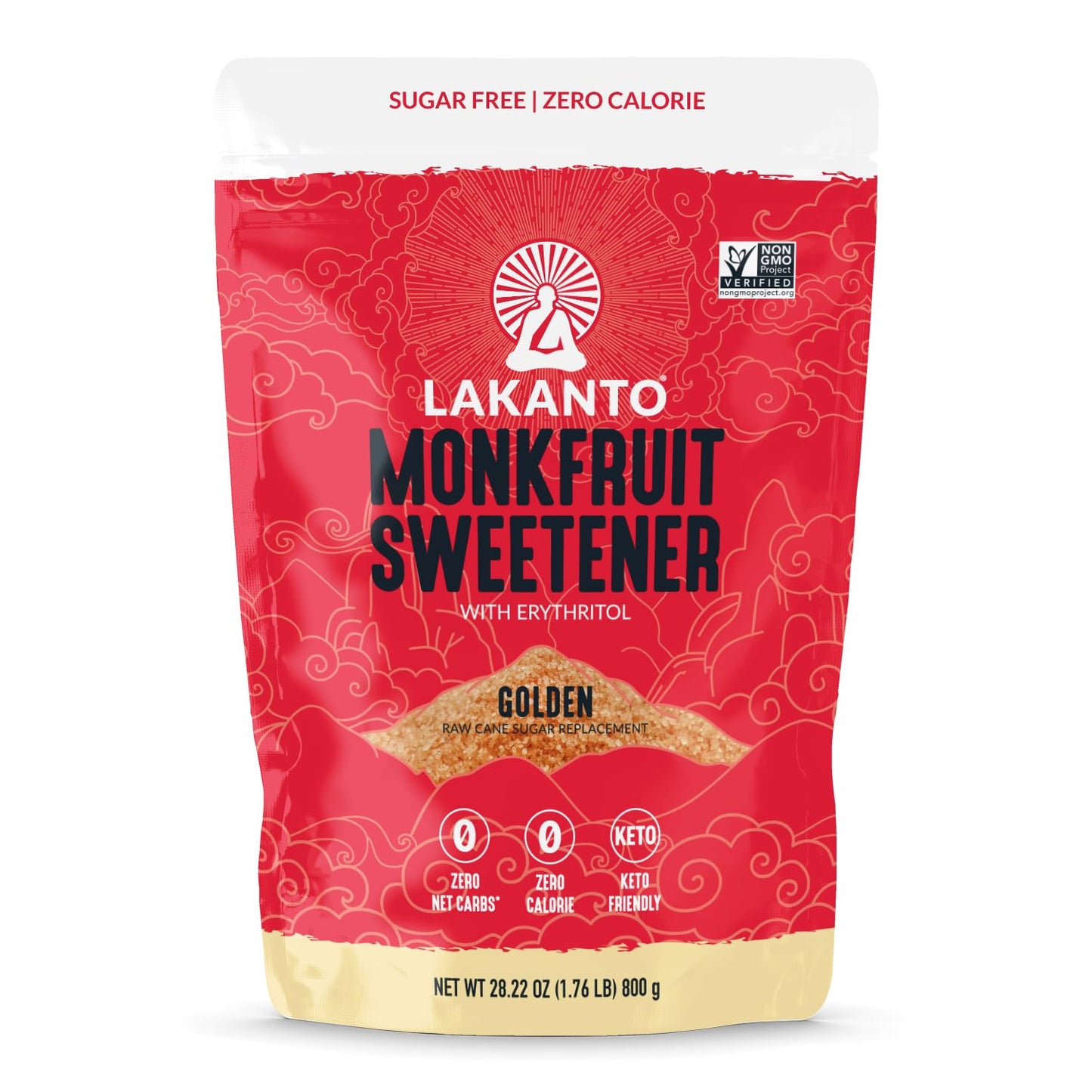 Lakanto Powdered Monk Fruit Sweetener with Erythritol - Powdered Sugar Substitute, Zero Calorie, Keto Diet Friendly, Zero Net Carbs, Baking, Extract, Sugar Replacement