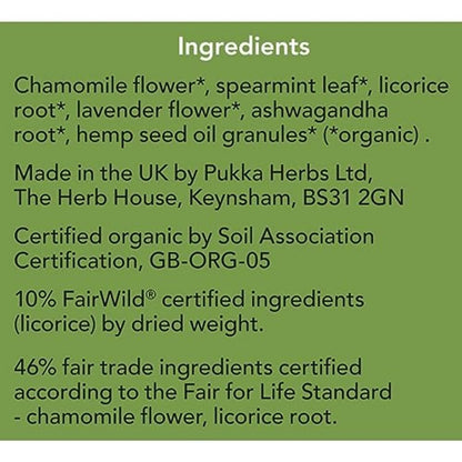 Pukka Peace Organic Tea Bags, Herbal Tea with Spearmint, Ashwagandha, and Hemp Seed Oil, Perfect for Balanced Tranquility, Caffeine Free, 80 Total Tea Bags.