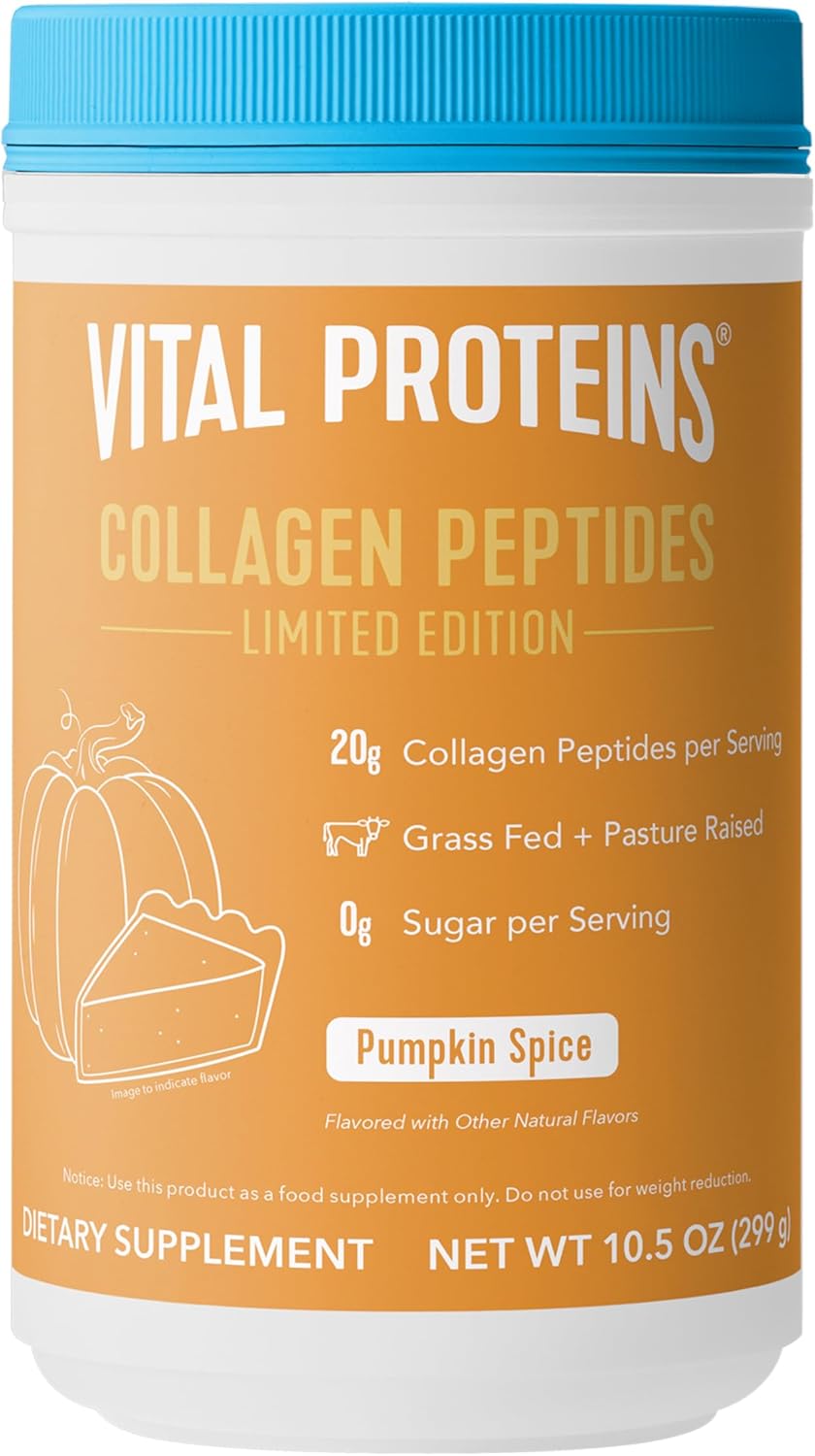 Vital Proteins Collagen Peptides Powder - Grass Fed Collagen Peptides for Hair, Nail, Skin, Bone & Joint Health, Vanilla, 23.2 Ounces