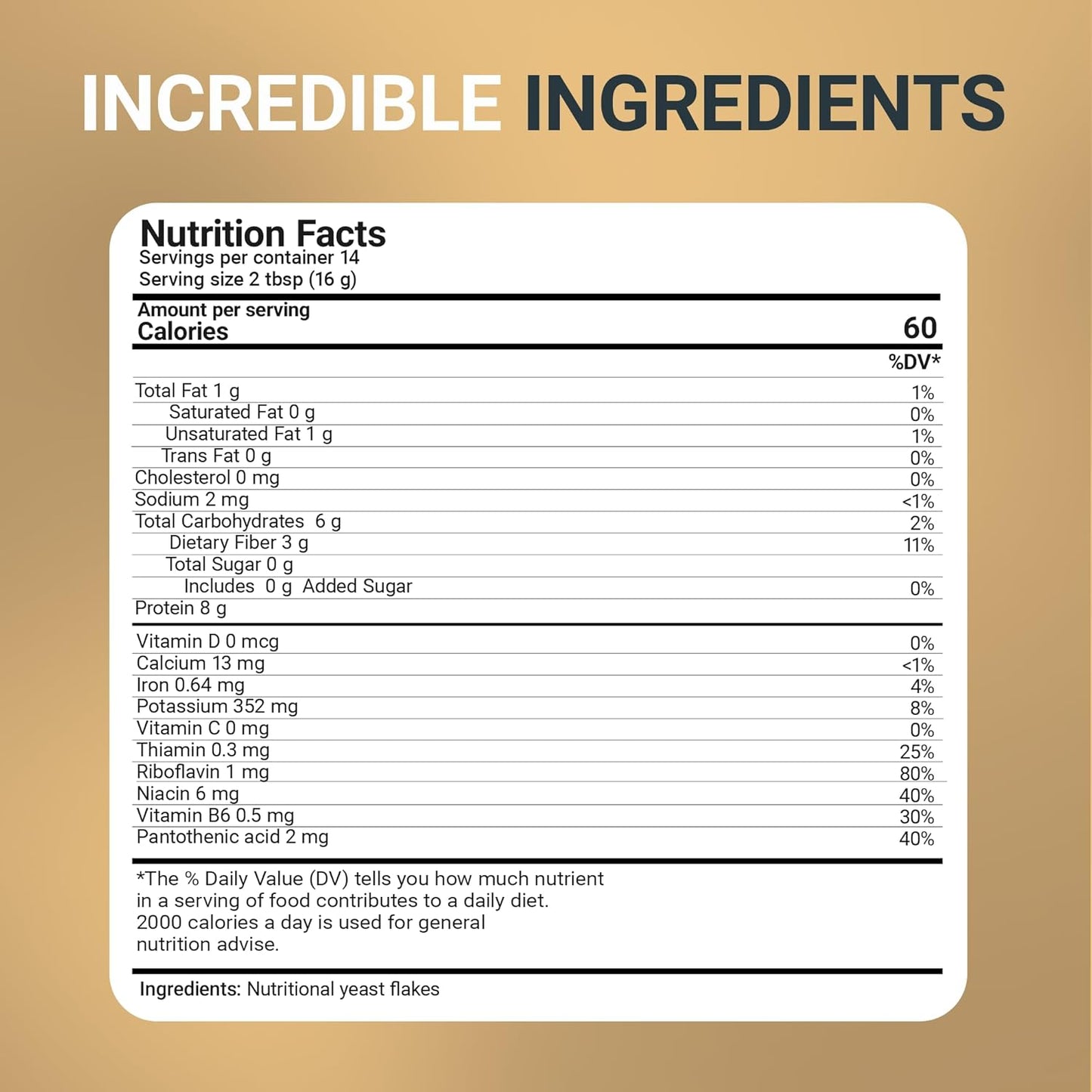 Dr. Berg's Premium Nutritional Yeast Flakes| Gluten Free & Non-GMO | Nutritional Yeast with B Vitamins | Keto & Vegan-Friendly Nutritional Yeast | 8oz