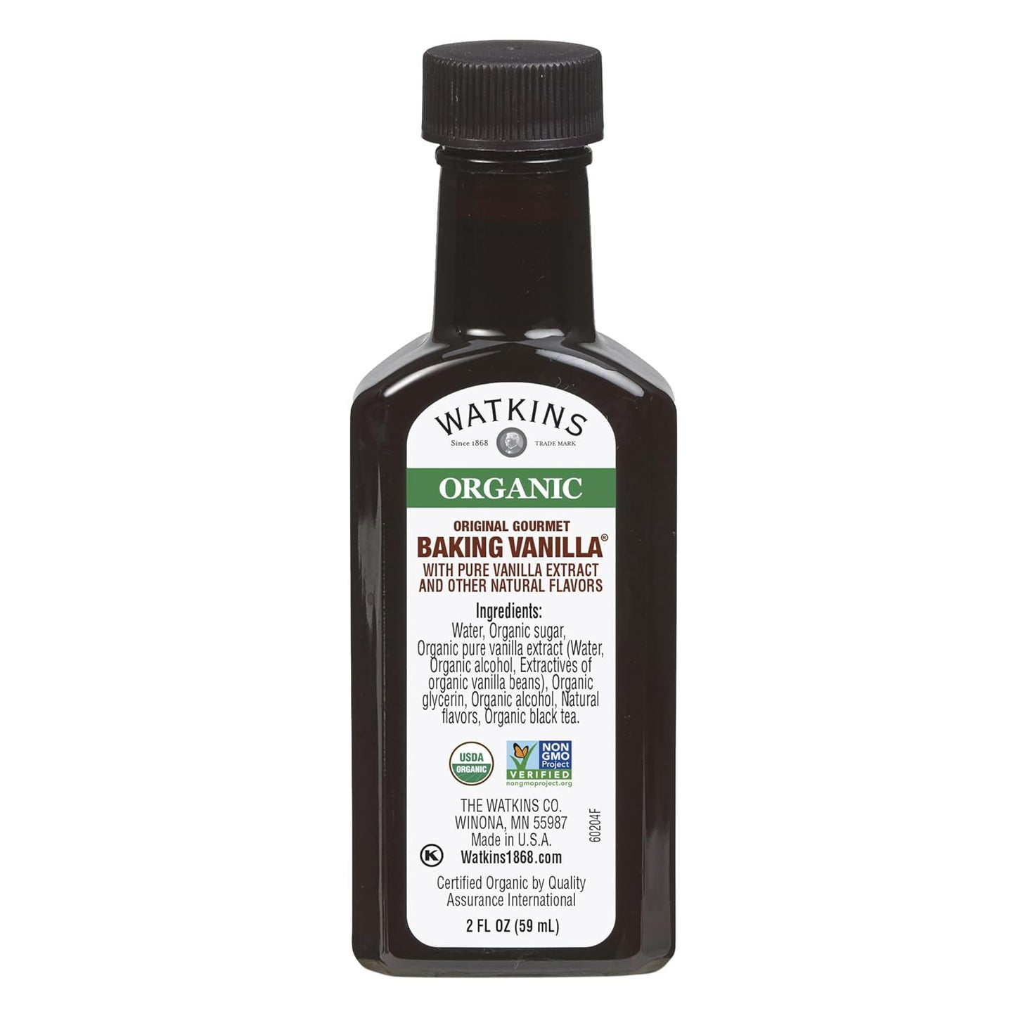Watkins Organic Pure Vanilla Alcohol Free Flavoring, 2 Fl. Oz (Pack of 1)