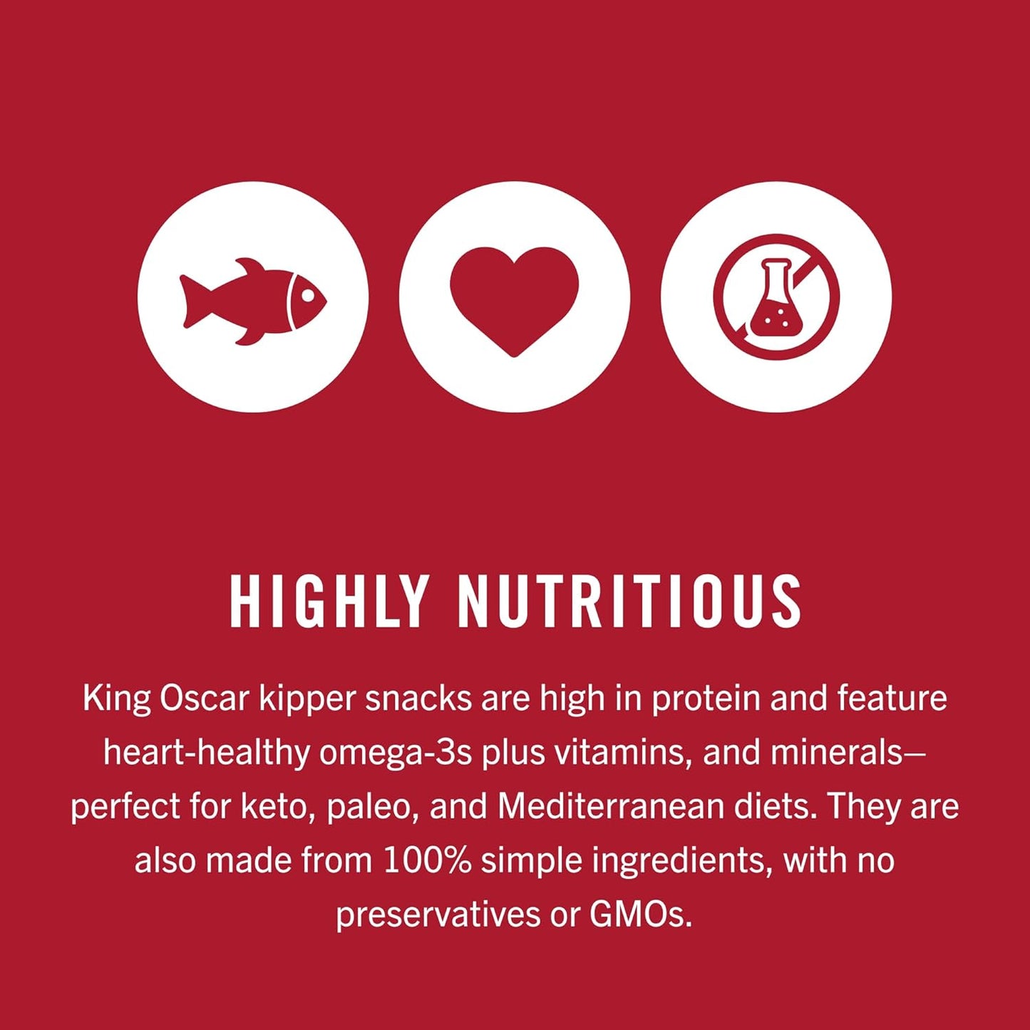 King Oscar Kipper Snacks, 3.54 Ounce Cans (Pack of 12), Lightly Smoked Herring Fillets, Wild Caught Canned Herring