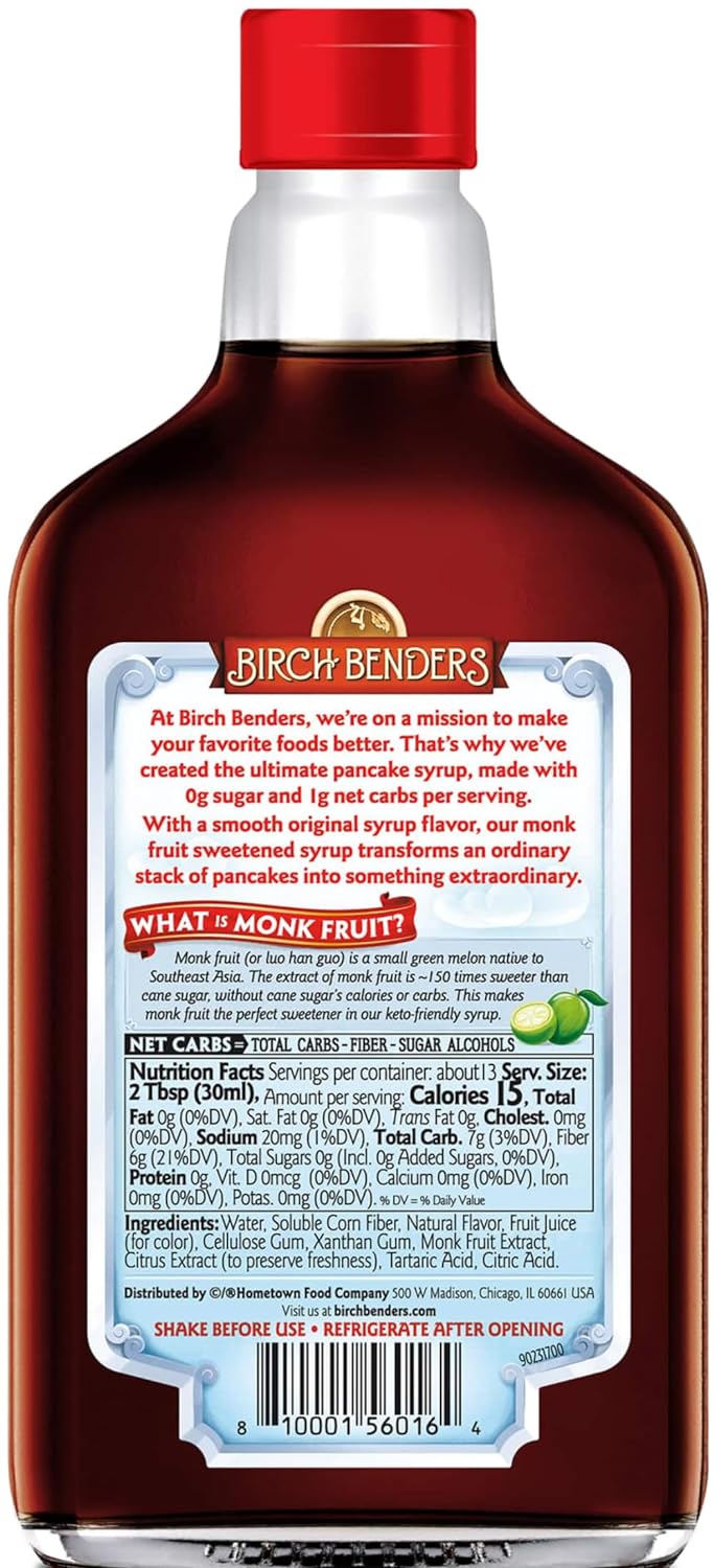 Birch Benders Original Keto Syrup, Gluten Free, Carb-Friendly, 13 fl oz (Pack of 1) with By The Cup Spatula Knife