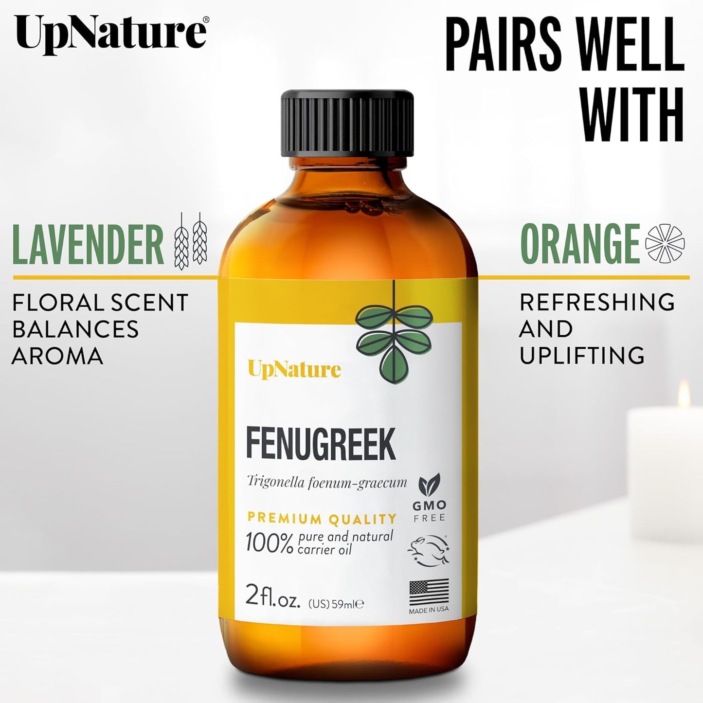 UpNature Organic Tea Tree Oil - 100% Pure Tea Tree Essential Oils for Skin Hair Toenail Body and Scalp, 2oz