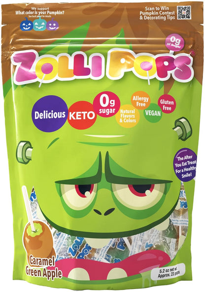 Zollipops Clean Teeth Lollipops AntiCavity Sugar Free Candy with Xylitol for a Healthy Smile Great for Kids Diabetics and Keto DietStrawberry 3.1oz, Strawberry, 15 Count