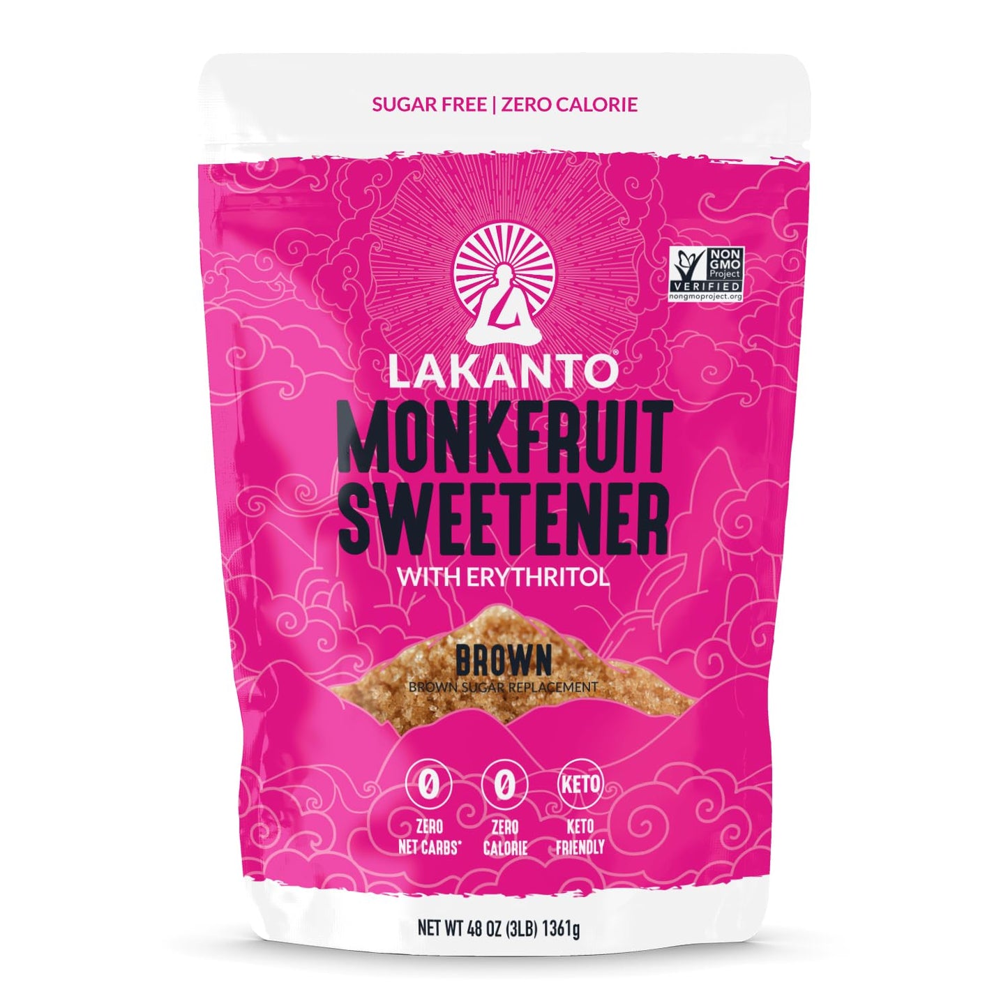Lakanto Powdered Monk Fruit Sweetener with Erythritol - Powdered Sugar Substitute, Zero Calorie, Keto Diet Friendly, Zero Net Carbs, Baking, Extract, Sugar Replacement