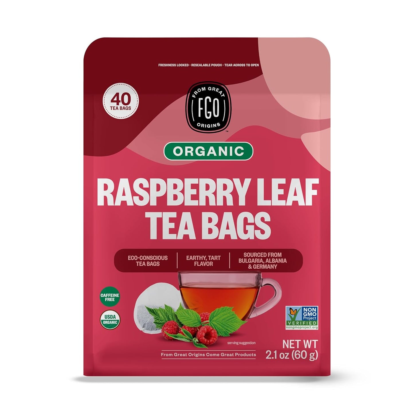 FGO Organic Milk Thistle Tea, 100 Count, Eco-Conscious Herbal Tea Bags, Resealable Bag, Caffeine Free, Packaging May Vary (Pack of 1)