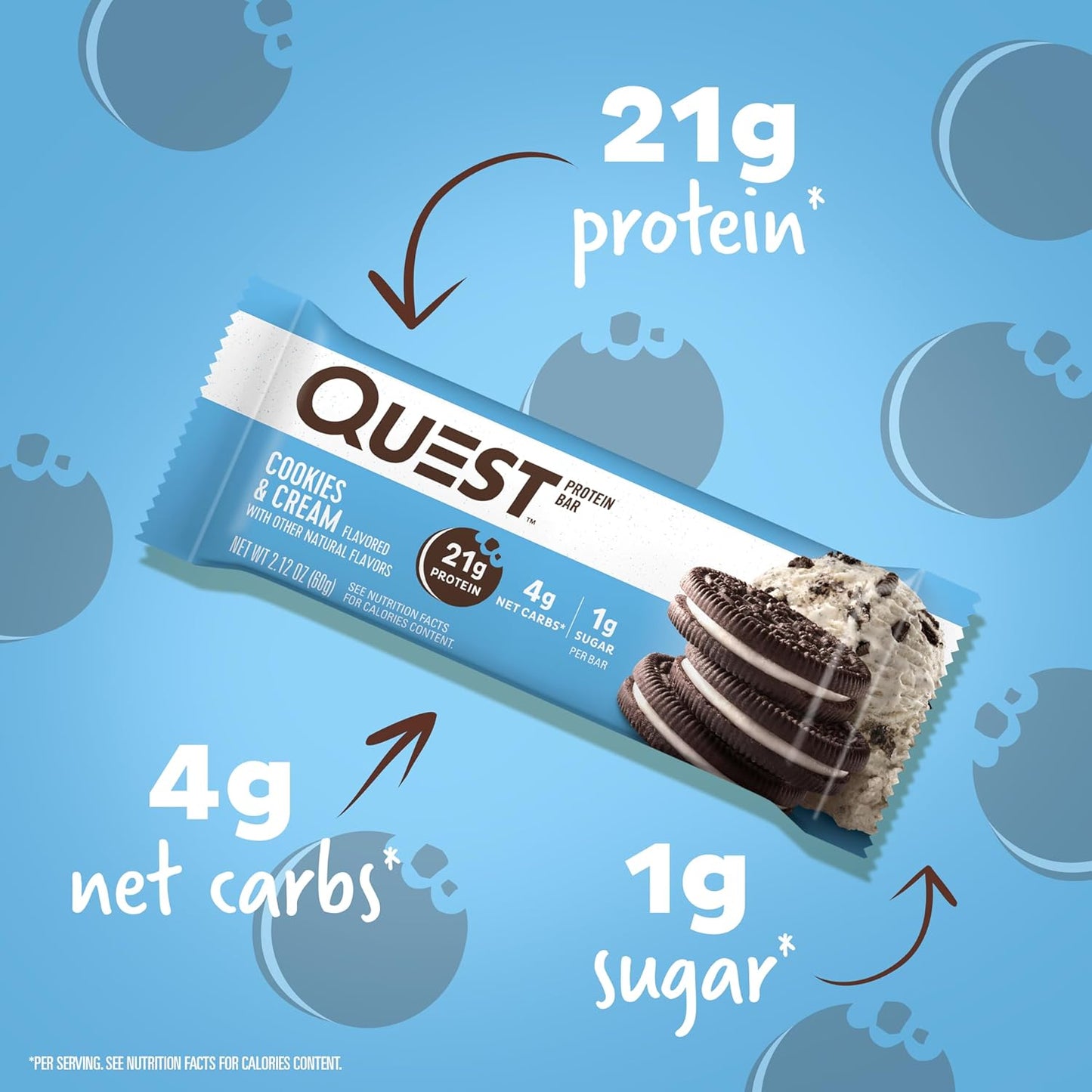 Quest Nutrition Apple Pie Protein Bar, 20g Protein, 4g Net Carbs, 2g Sugar, Gluten Free, Keto Friendly, 12 Count