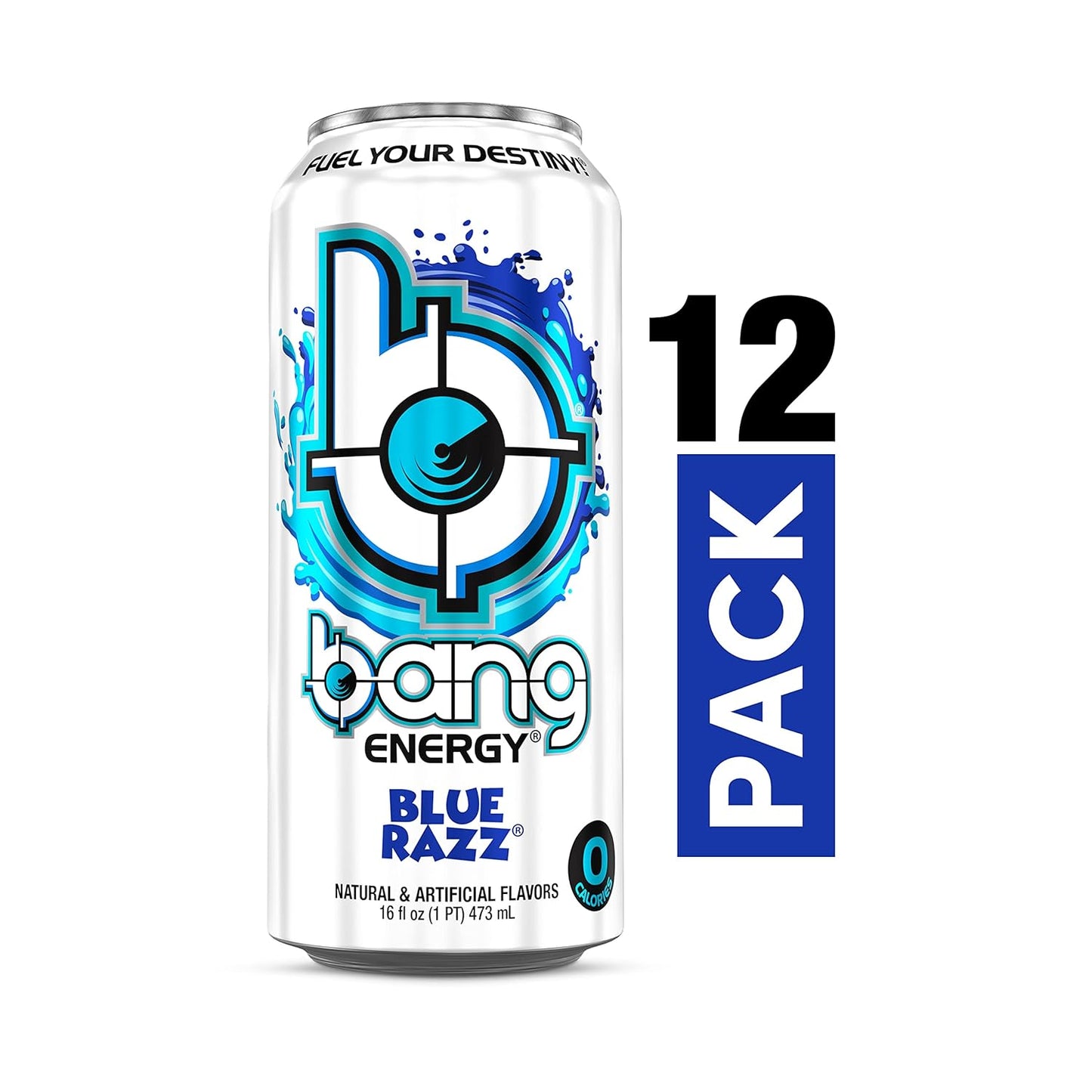 Bang Energy Nectarine Blueberry, Sugar-Free Energy Drink , 16-Ounce.