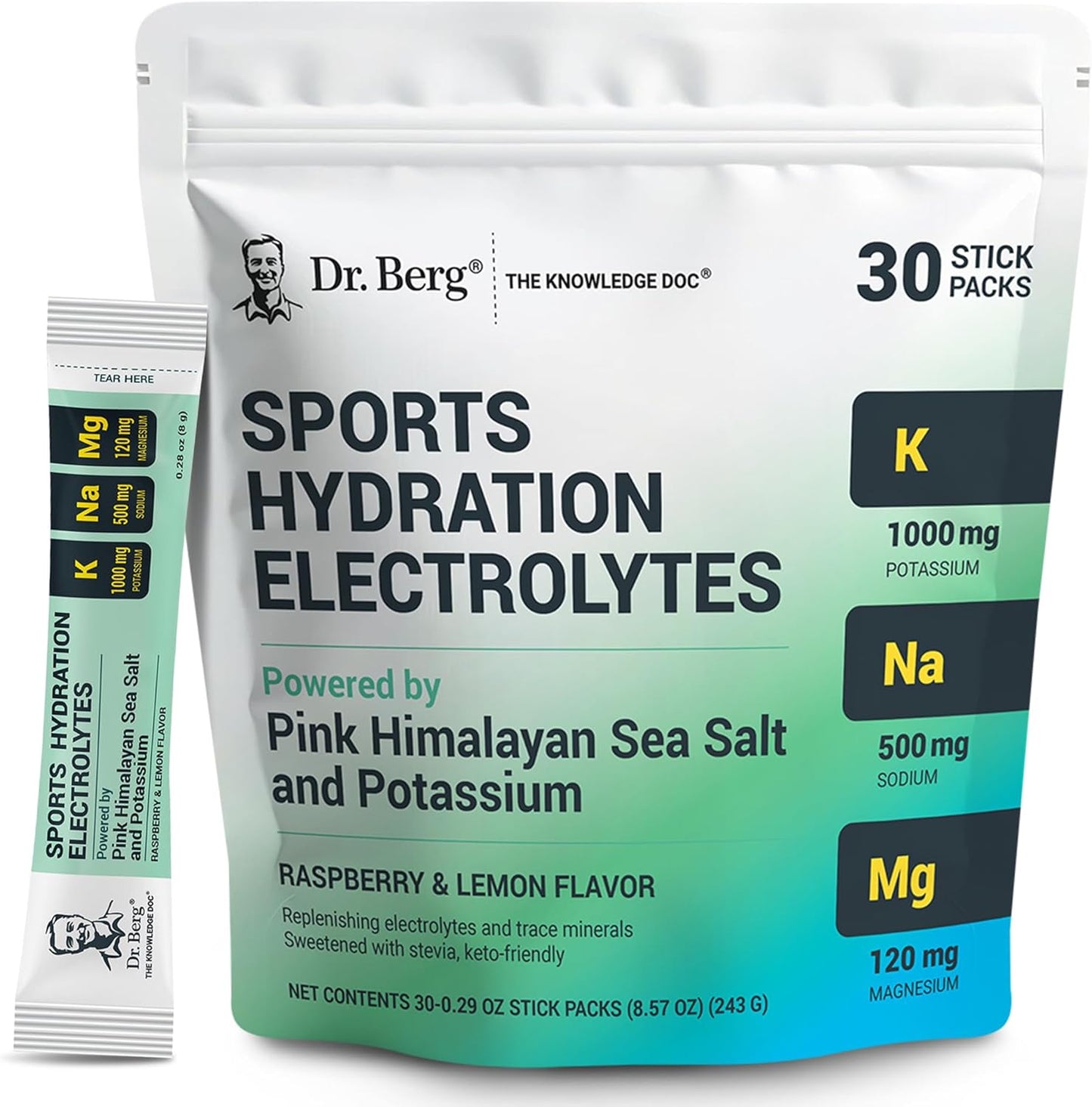 Dr. Berg Sugar Free Electrolyte Powder Packets (Variety Pack) - Daily Electrolyte Drink Mix - 28 Total Hydration Pouches Sugar Free - Keto Electrolytes Powder Packets No Sugar - 7 Delicious Flavors