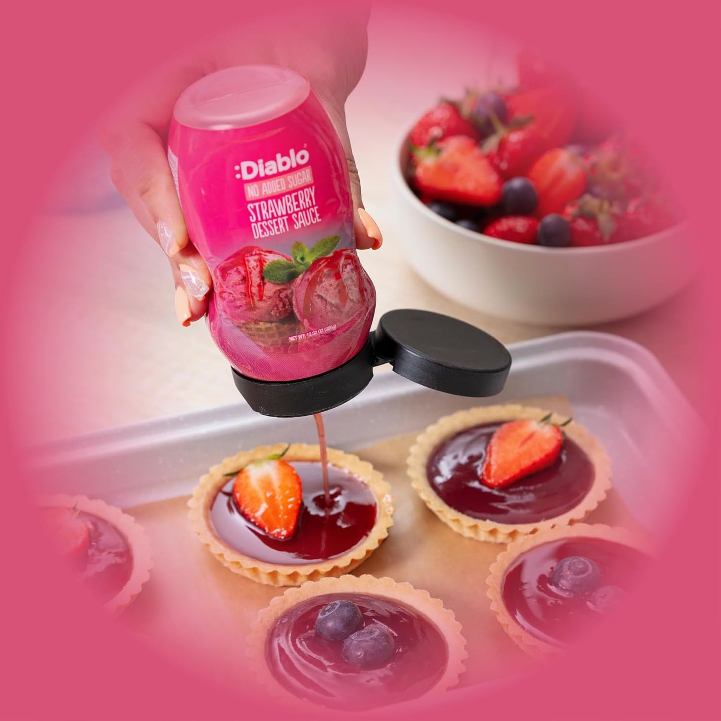 Diablo Dessert Sauce | No Added Sugar | Gluten Free | Diabetic Friendly | Hamper Available - Perfect for Gifting | 355g