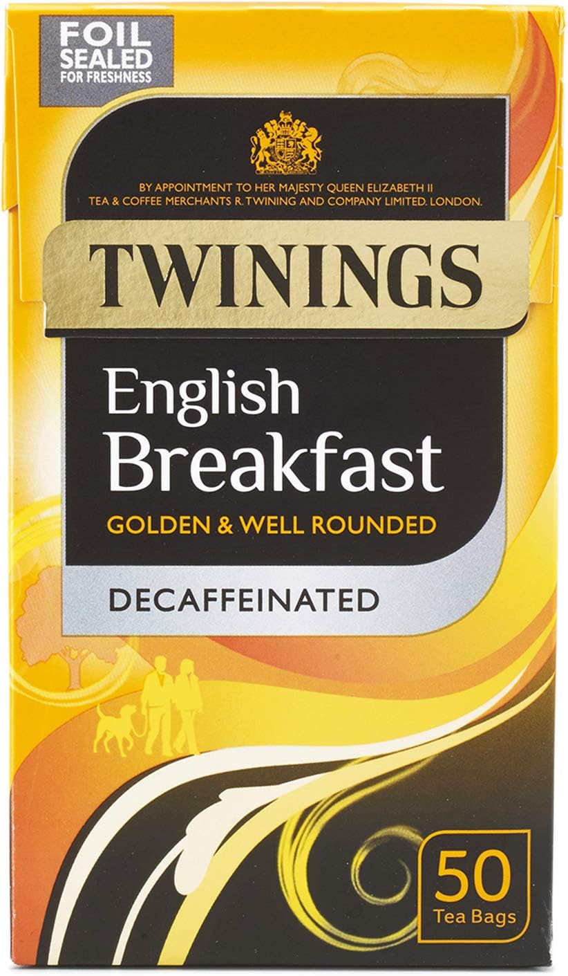 Twinings English Breakfast Decaf Tea | Golden, Well Rounded & Full Bodied Decaffeinated Black Tea | 40 Biodegradable Tea Bags