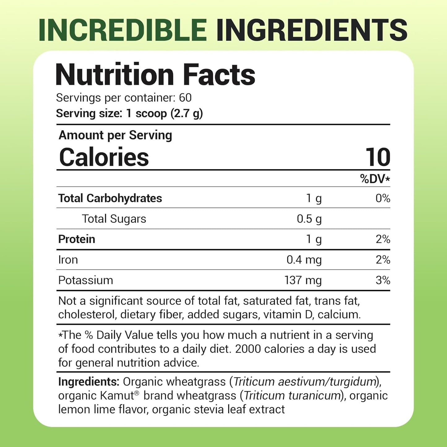 Dr. Berg USDA Certified Organic Green Powder Superfood (60 Servings) - Made with Raw Wheatgrass Powder, Chlorophyll, Trace Minerals & Natural Enzymes - Non-GMO Green Superfood Powder - Lemon Flavor