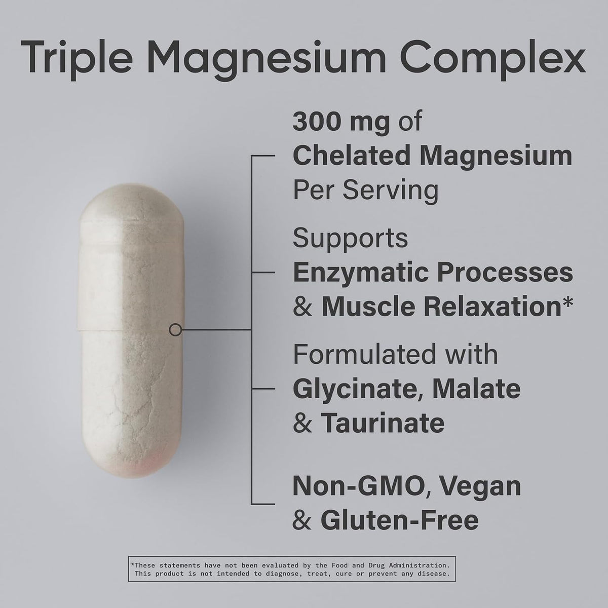 Sports Research® Triple Magnesium Complex 300mg, 120 Veggie Capules