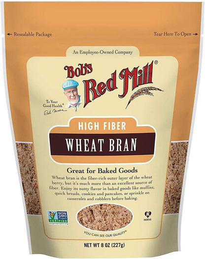 Bob's Red Mill Wheat Bran, 8 Oz (Pack of 4)