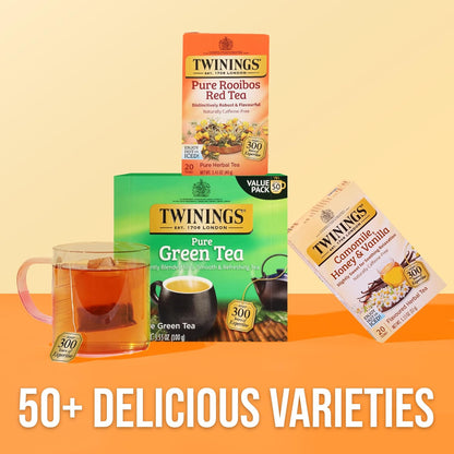 Twinings Wild Berries Herbal Tea Individually Wrapped Bags, 20 Count (Pack of 1), Full-Flavoured, Naturally Caffeine-Free, Enjoy Hot or Iced, 20 Teabags