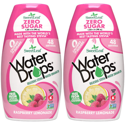 SweetLeaf Stevia Water Drops - Water Enhancer Variety Pack, Sugar Free Stevia Water Flavoring Drops, Lemon Lime, Raspberry Lemonade, and 4 More Refreshing Flavors, 1.62 Oz Ea (Pack of 6)