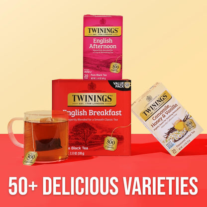 Twinings Wild Berries Herbal Tea Individually Wrapped Bags, 20 Count (Pack of 1), Full-Flavoured, Naturally Caffeine-Free, Enjoy Hot or Iced, 20 Teabags