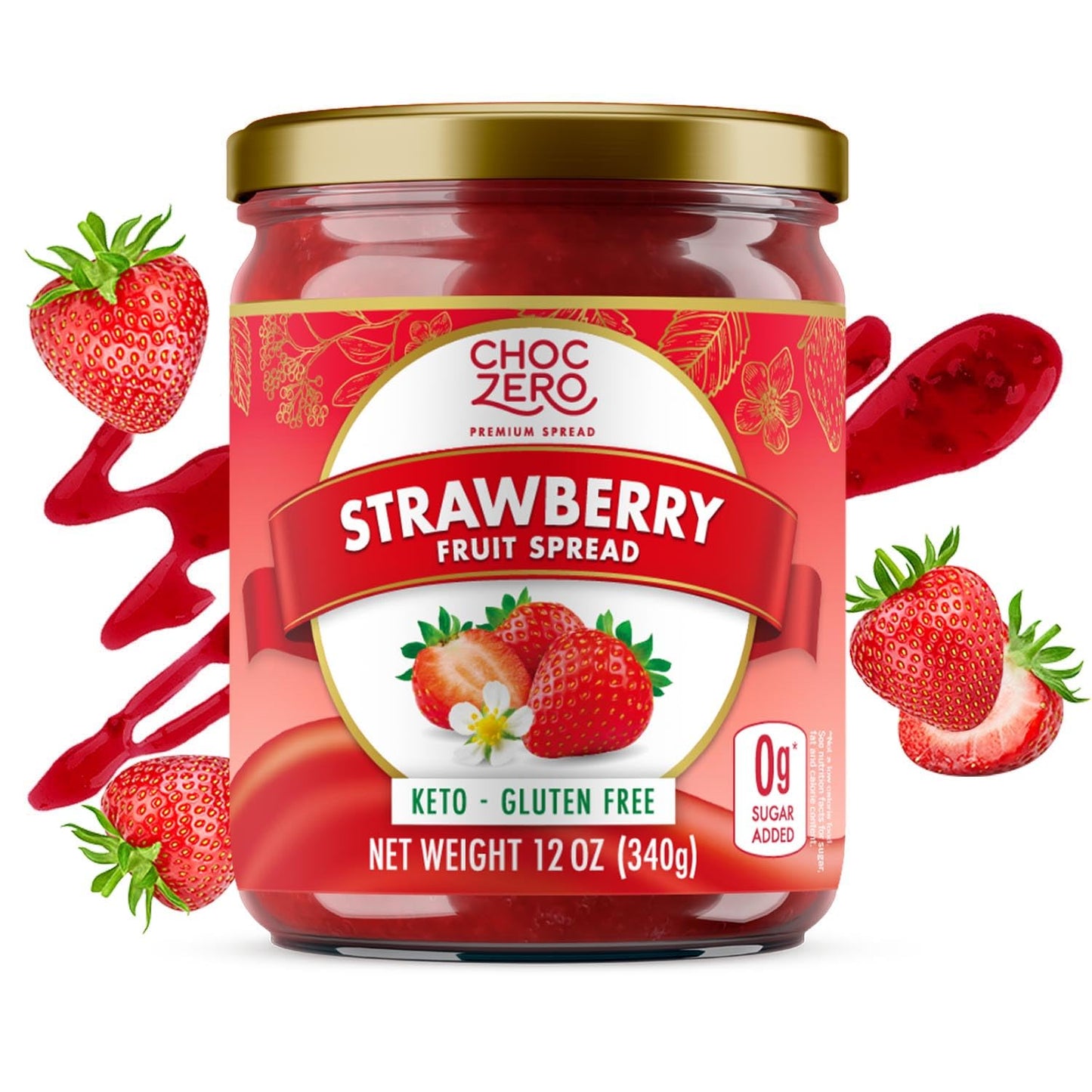 ChocZero Sugar Free Orange Marmalade - Sweet Keto Jam Spread with Oranges - No Added Sugars (1 Jar, 12oz)